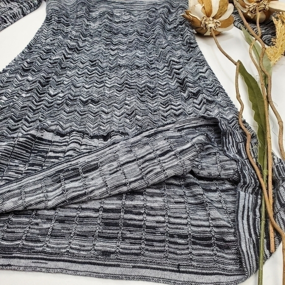 Style & Co. Grey Blk Stripe Cowl Neck Dress Small - Picture 4 of 12